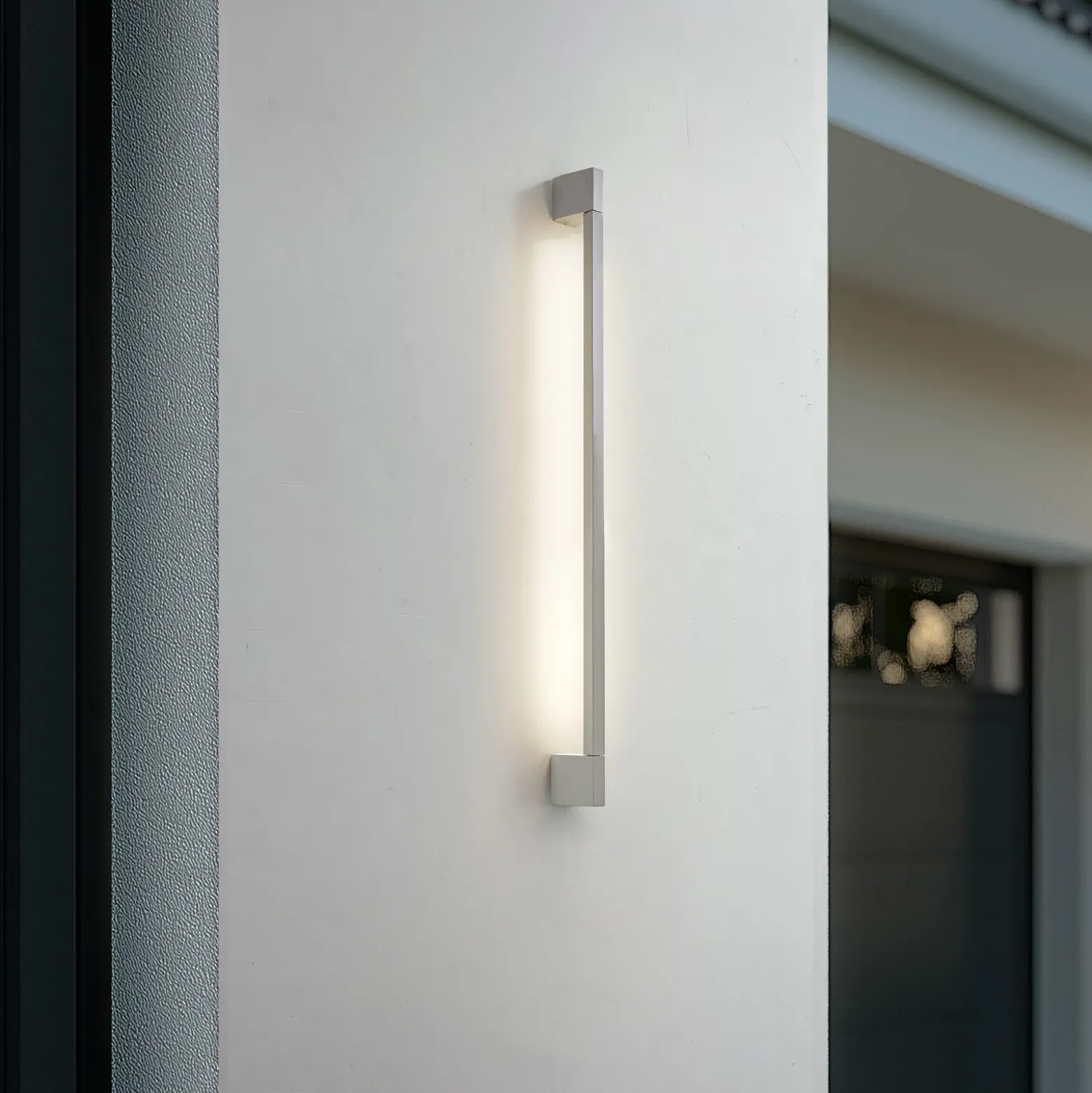 Aplique LED para exterior Neano de Lindby, 90 cm, gris piedra, IP54