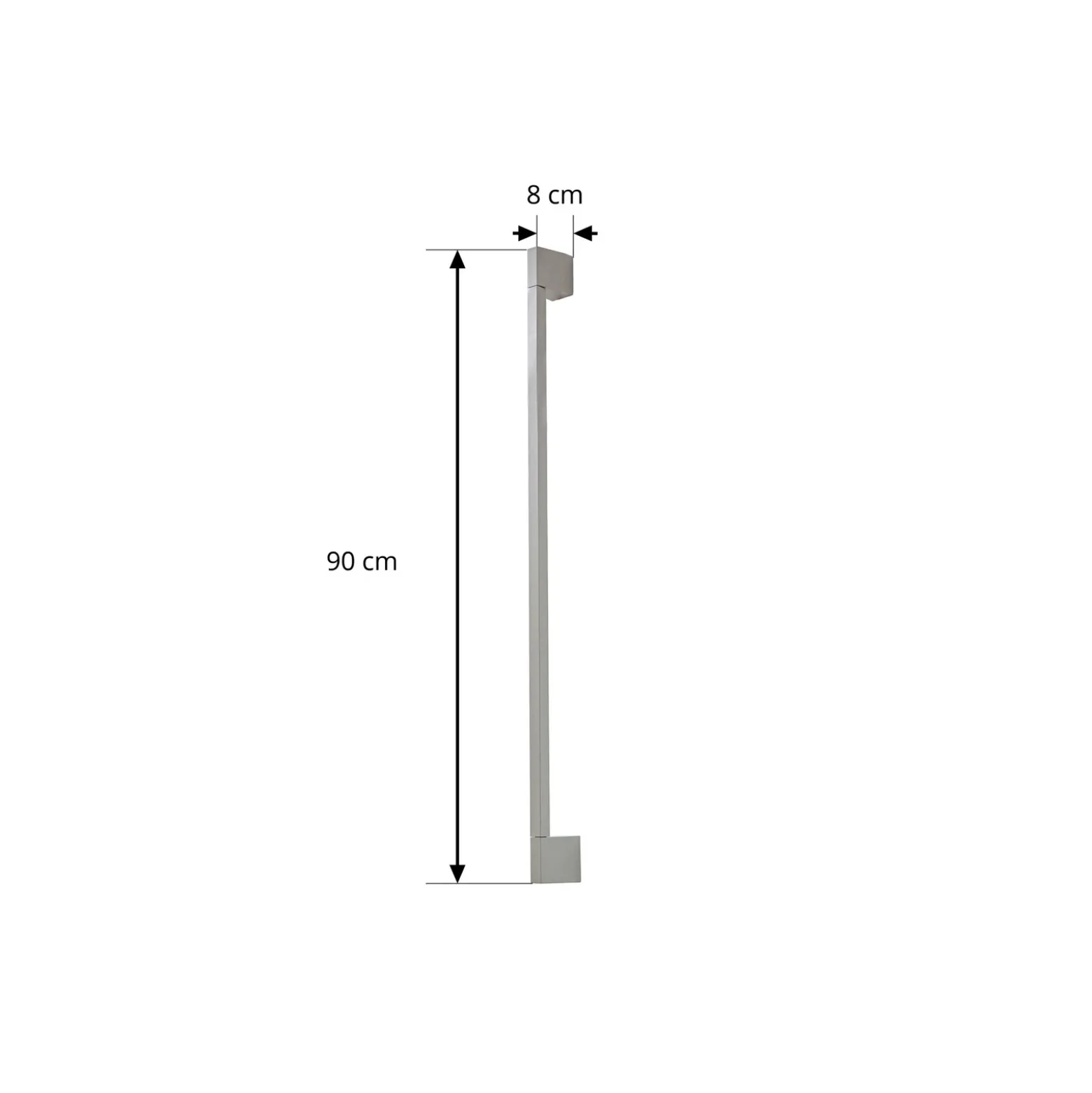 Aplique LED para exterior Neano de Lindby, 90 cm, gris piedra, IP54