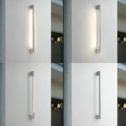 Aplique LED para exterior Neano de Lindby, 90 cm, gris piedra, IP54