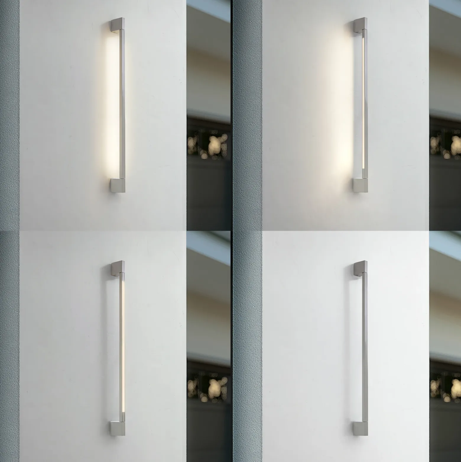 Aplique LED para exterior Neano de Lindby, 90 cm, gris piedra, IP54
