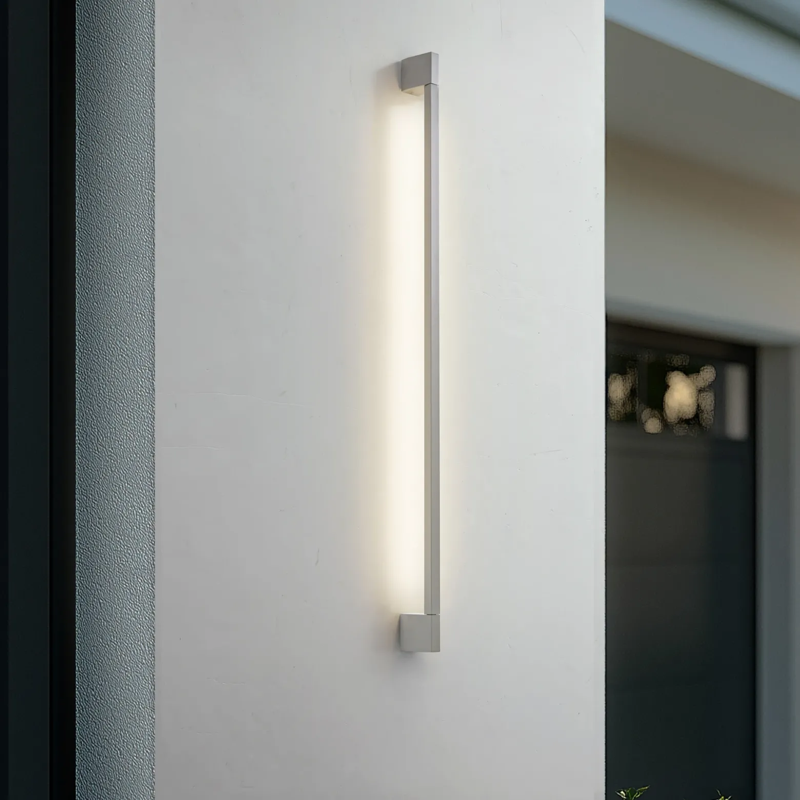 Aplique LED para exterior Neano de Lindby, 120 cm, gris piedra, IP54