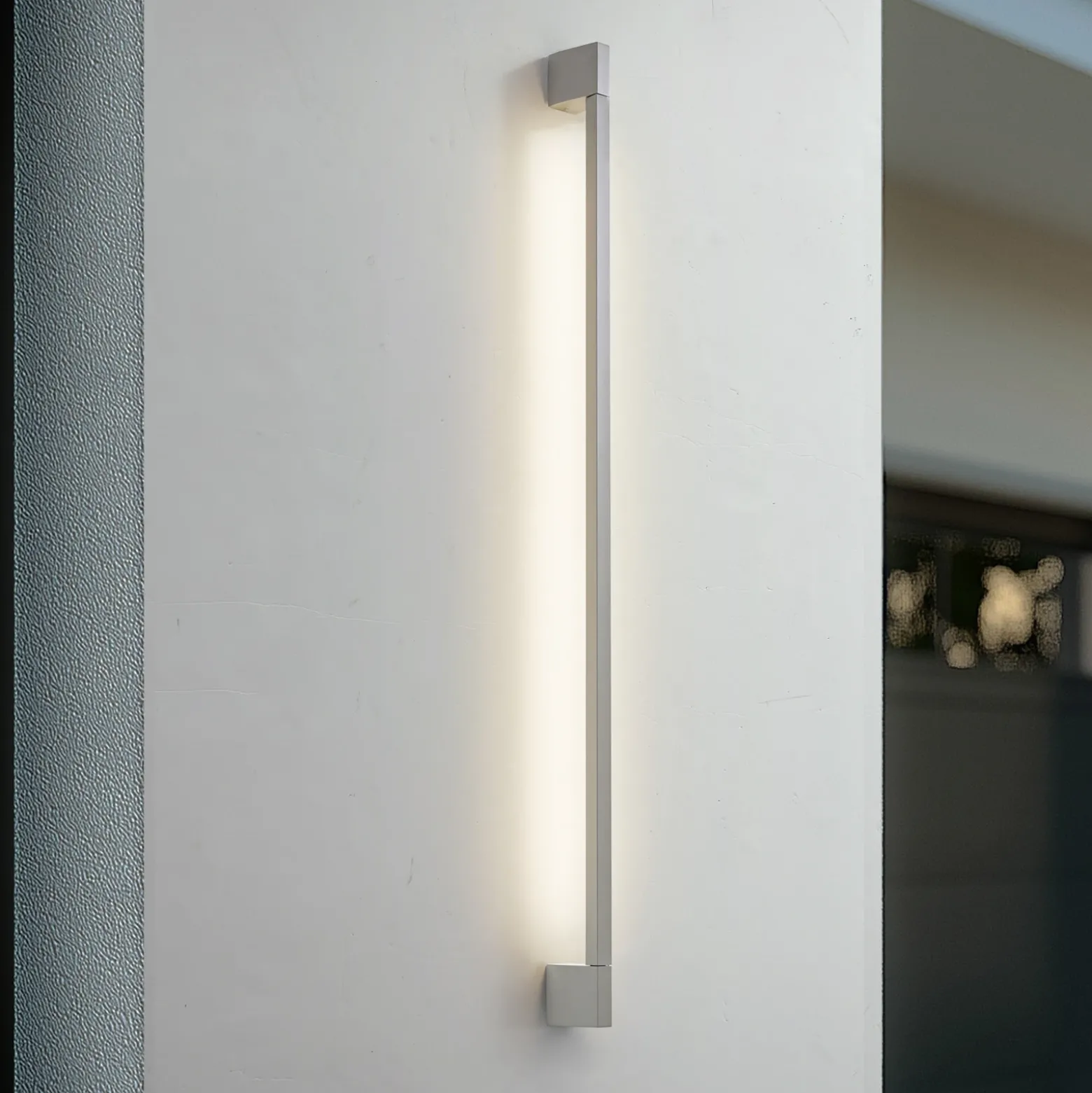 Aplique LED para exterior Neano de Lindby, 120 cm, gris piedra, IP54