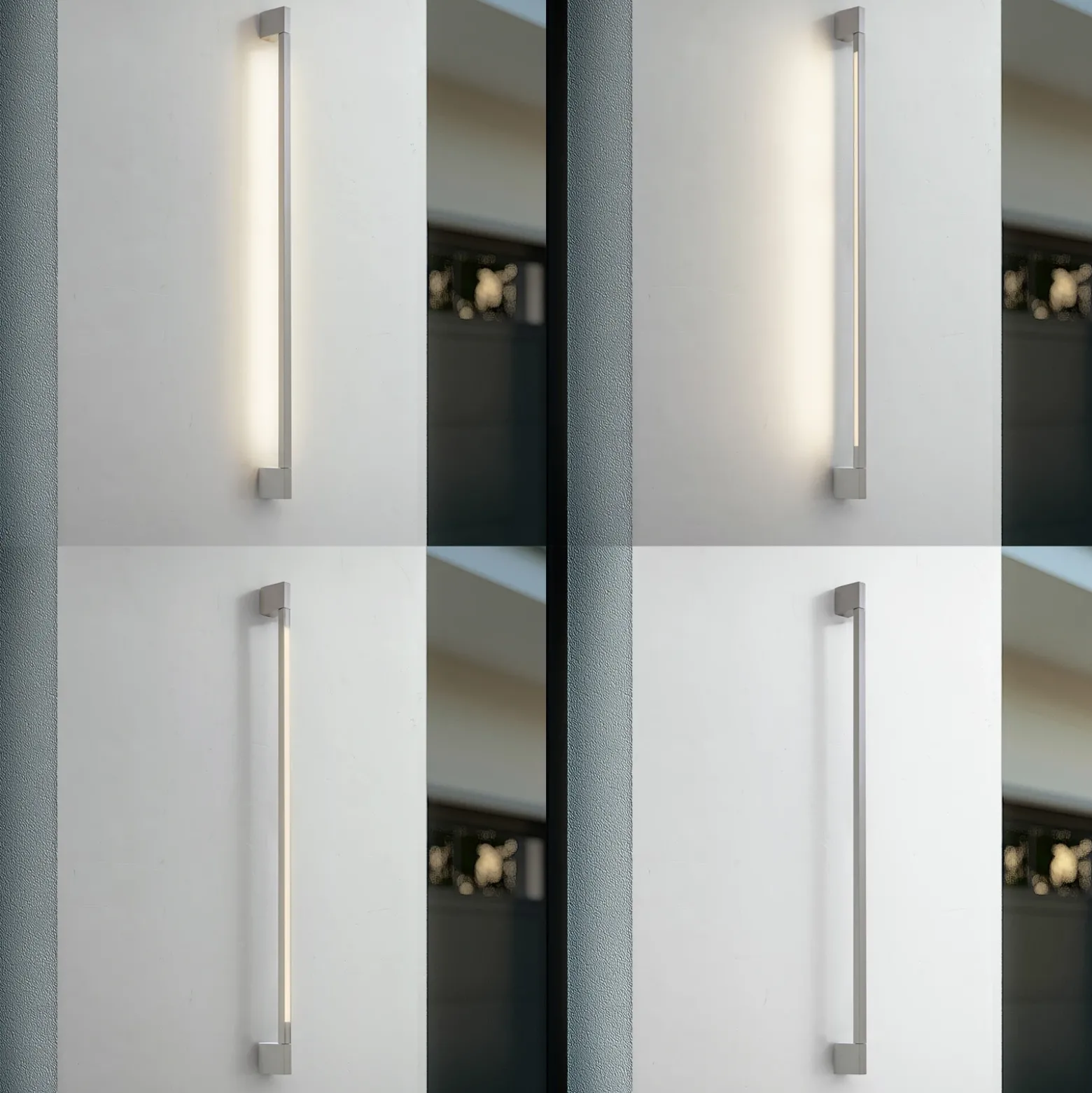 Aplique LED para exterior Neano de Lindby, 120 cm, gris piedra, IP54