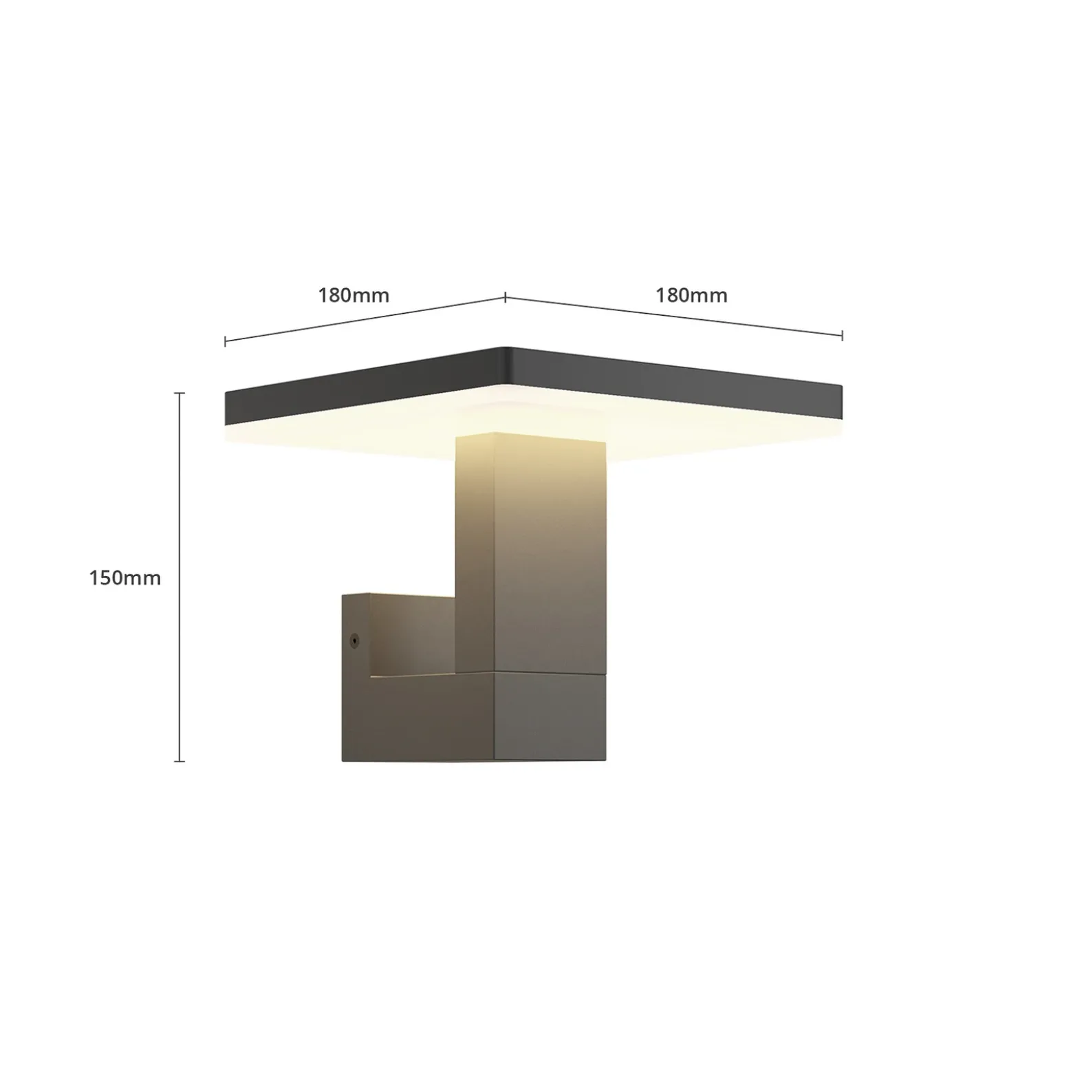 Aplique LED para exterior Olesia, forma angular