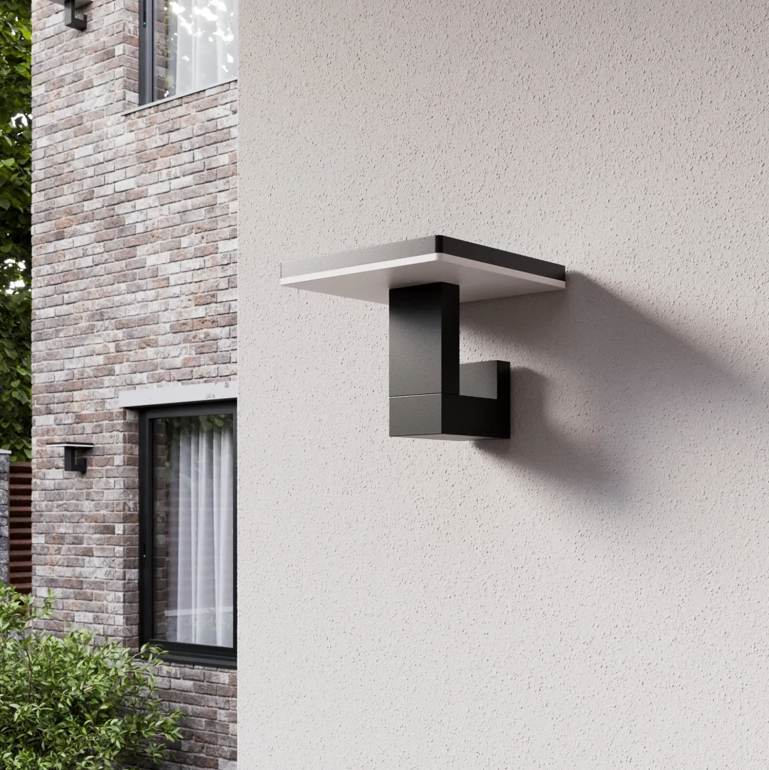 Aplique LED para exterior Olesia, forma angular