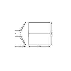 Aplique LED para exterior OSRAM ENDURA STYLE BAT, gris oscuro IP44