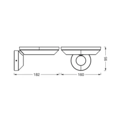 Aplique LED para exterior OSRAM ENDURA STYLE, gris oscuro, 18 cm, IP65