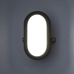 Aplique LED para exterior OSRAM BULKHEAD, negro, 11 W, plástico, IP54