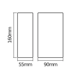Aplique LED para exterior OSRAM ENDURA STYLE, color óxido, 16 cm, luz hacia