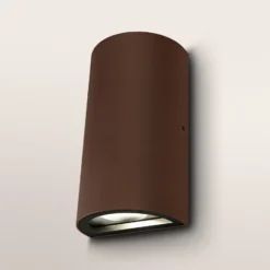 Aplique LED para exterior OSRAM ENDURA STYLE, color óxido, 16 cm, luz hacia