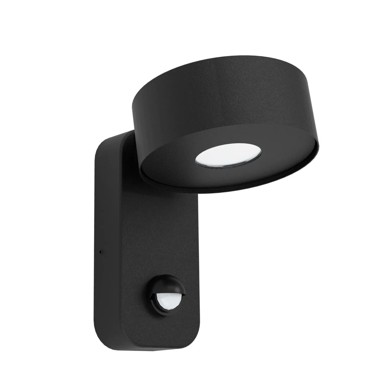 Aplique LED para exterior Palosco, negro, altura 17 cm, metal, con sensor