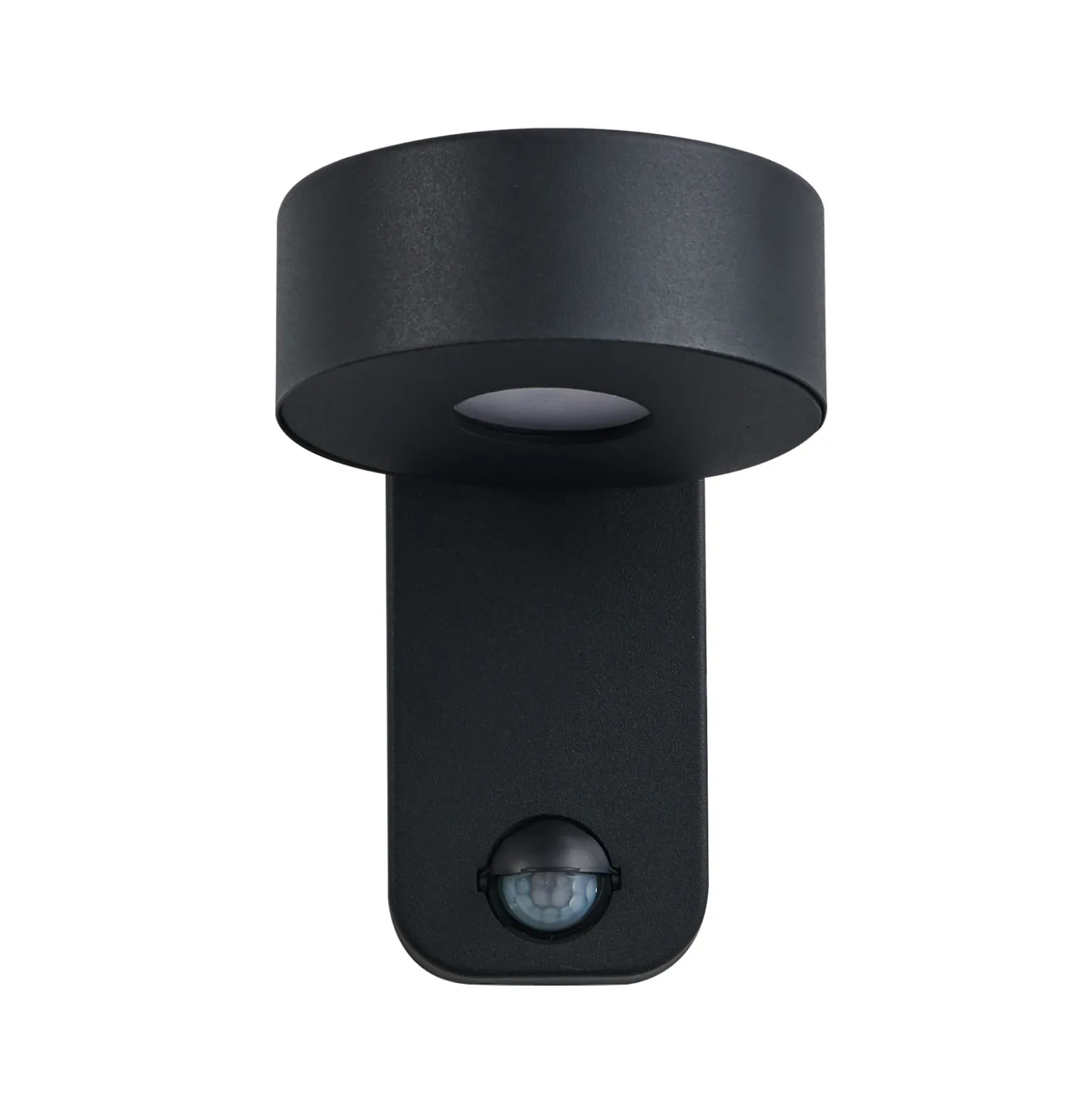 Aplique LED para exterior Palosco, negro, altura 17 cm, metal, con sensor