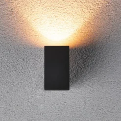 Aplique LED para exterior Paulmann «Flame», negro, altura 8 cm, IP44