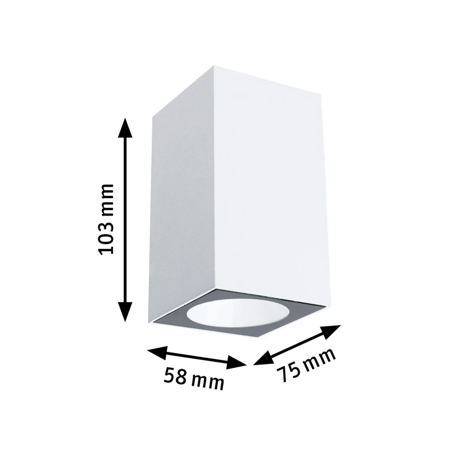 Aplique LED para exterior Paulmann «Flame», blanco, altura 8 cm, IP44