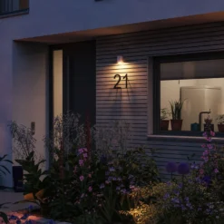 Aplique LED para exterior Paulmann «Flame», blanco, altura 8 cm, IP44