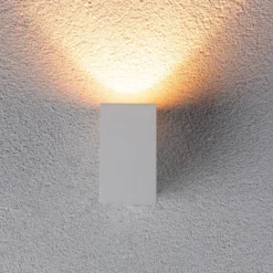 Aplique LED para exterior Paulmann «Flame», blanco, altura 8 cm, IP44