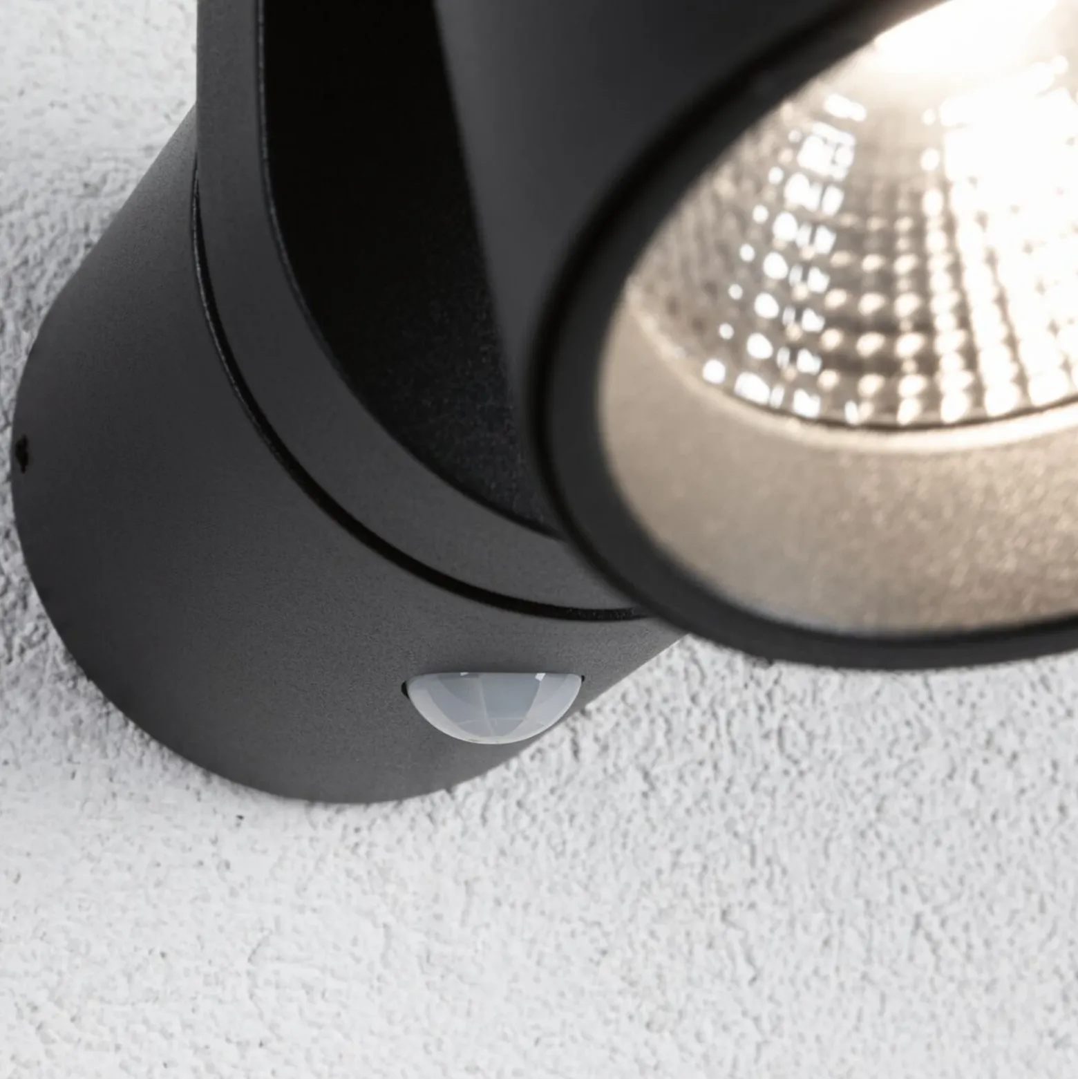 Aplique LED para exterior Paulmann Cuff, sensor, antracita