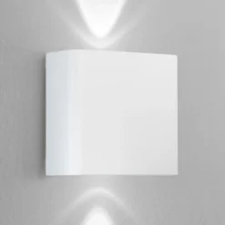 Aplique LED para exterior PEQUEÑA, blanca, ancho 11 cm, plástico
