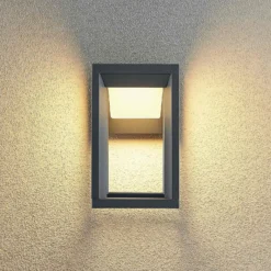 Aplique LED para exterior Prios, antracita, metal, IP54