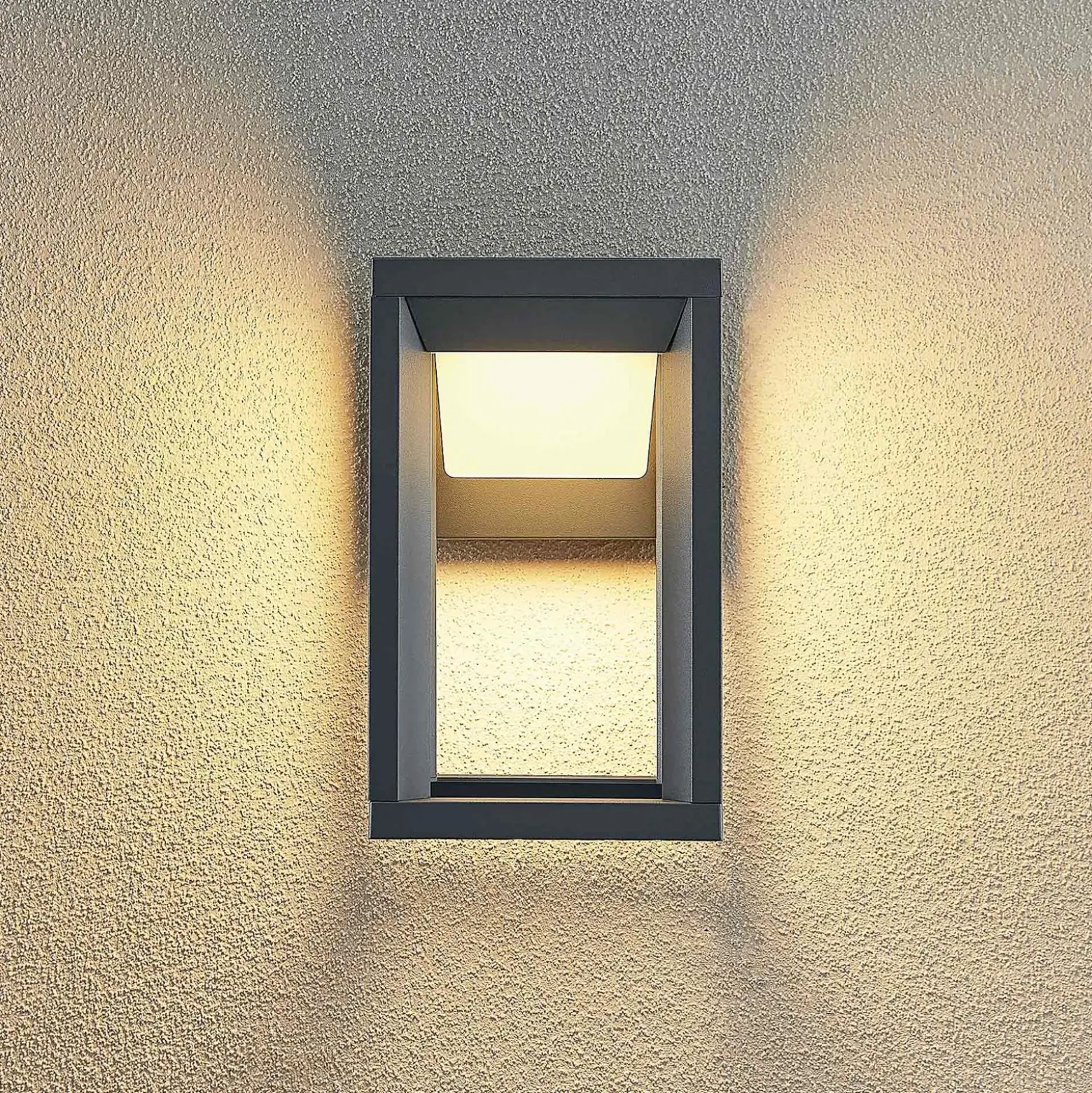 Aplique LED para exterior Prios, antracita, metal, IP54