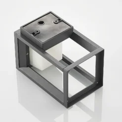 Aplique LED para exterior Prios, antracita, metal, IP54