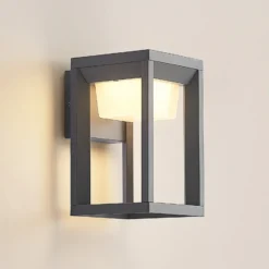 Aplique LED para exterior Prios, antracita, metal, IP54