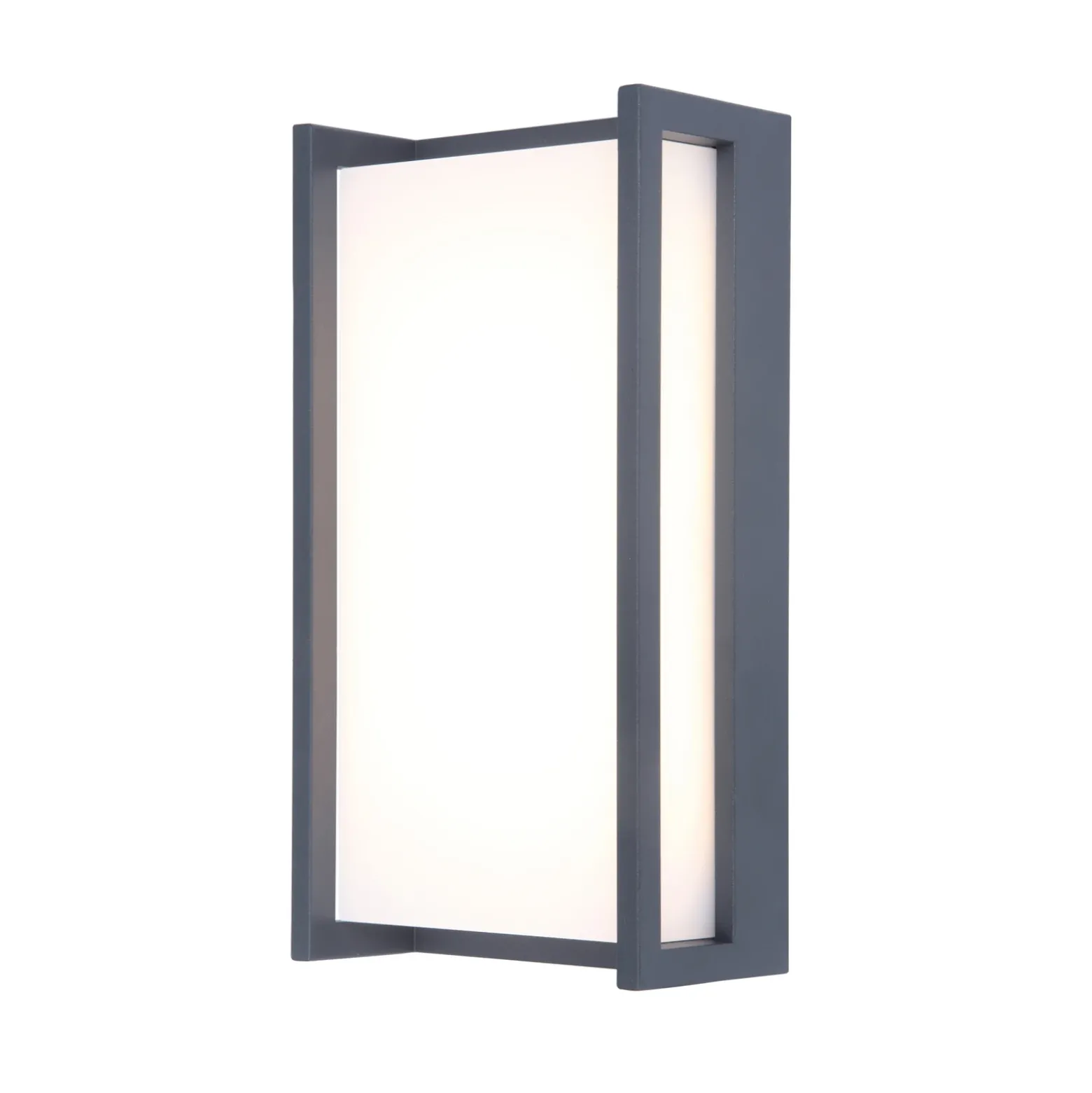 Aplique LED para exterior QUBO, gris oscuro, altura 22 cm, metal, IP54