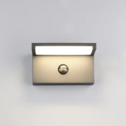 Aplique LED para exterior Ravi, antracita Ancho 18 cm Sensor, IP54