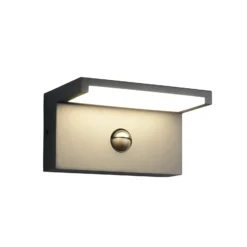 Aplique LED para exterior Ravi, antracita Ancho 18 cm Sensor, IP54