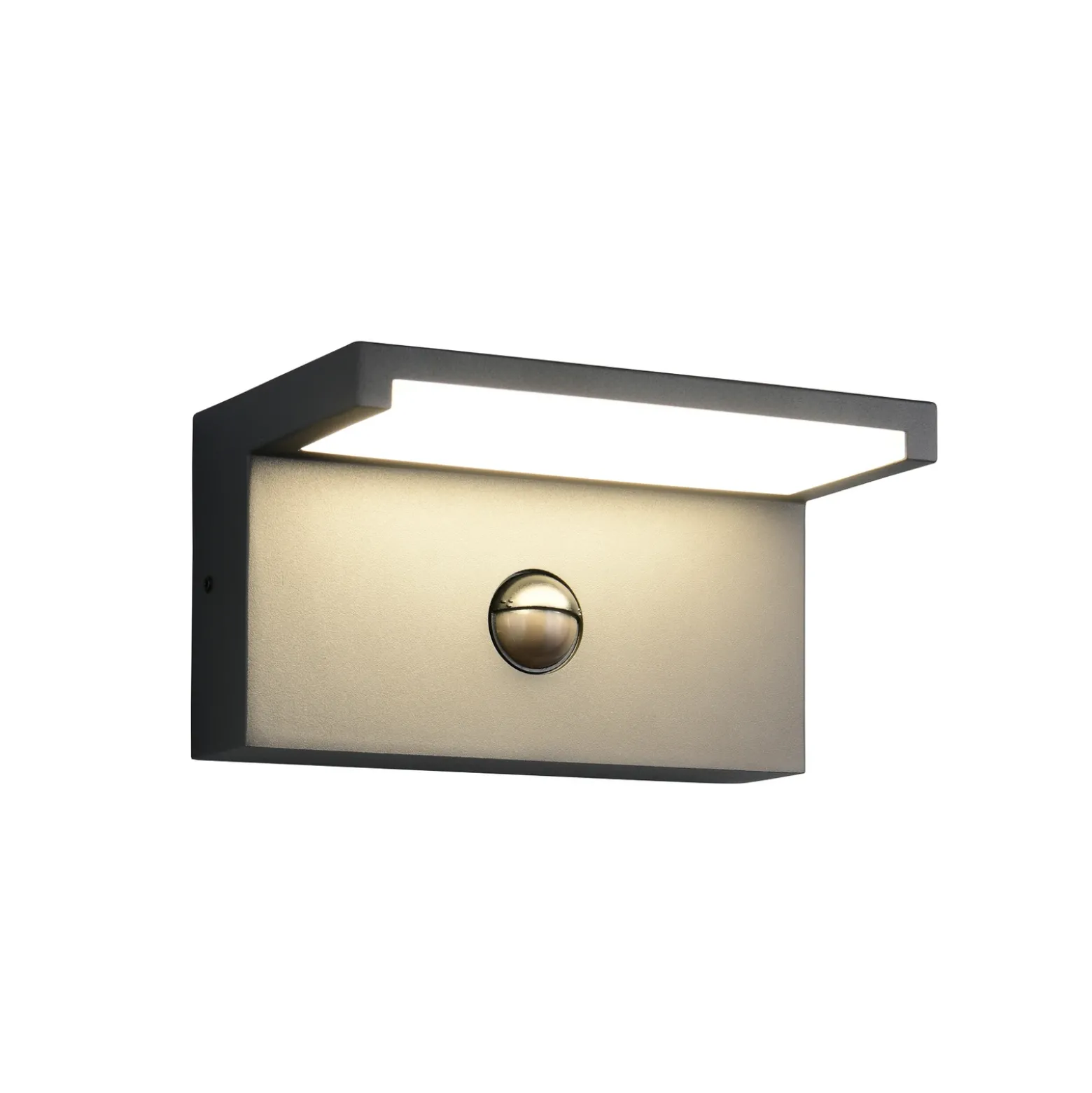 Aplique LED para exterior Ravi, antracita Ancho 18 cm Sensor, IP54