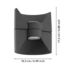 Aplique LED para exterior Redondo, color antracita, altura 17 cm, 2 luces.