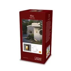 Aplique LED para exterior Rho, color óxido, altura 28 cm, metal, IP54