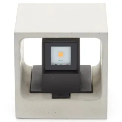 Aplique LED para exterior Riak en gris hormigón