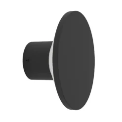 Aplique LED para exterior Rigosa, negra, Ø 10 cm, metal