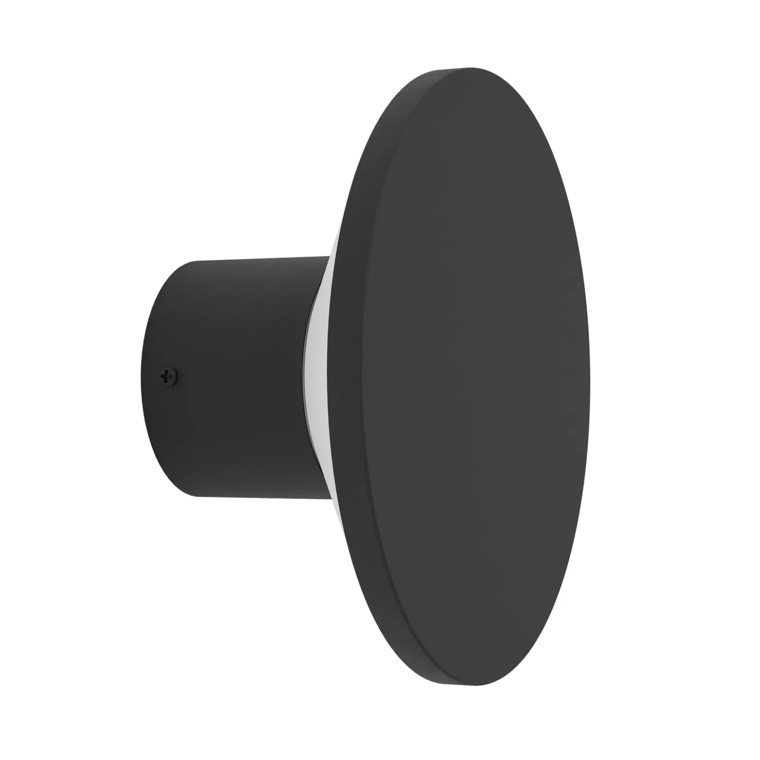 Aplique LED para exterior Rigosa, negra, Ø 10 cm, metal