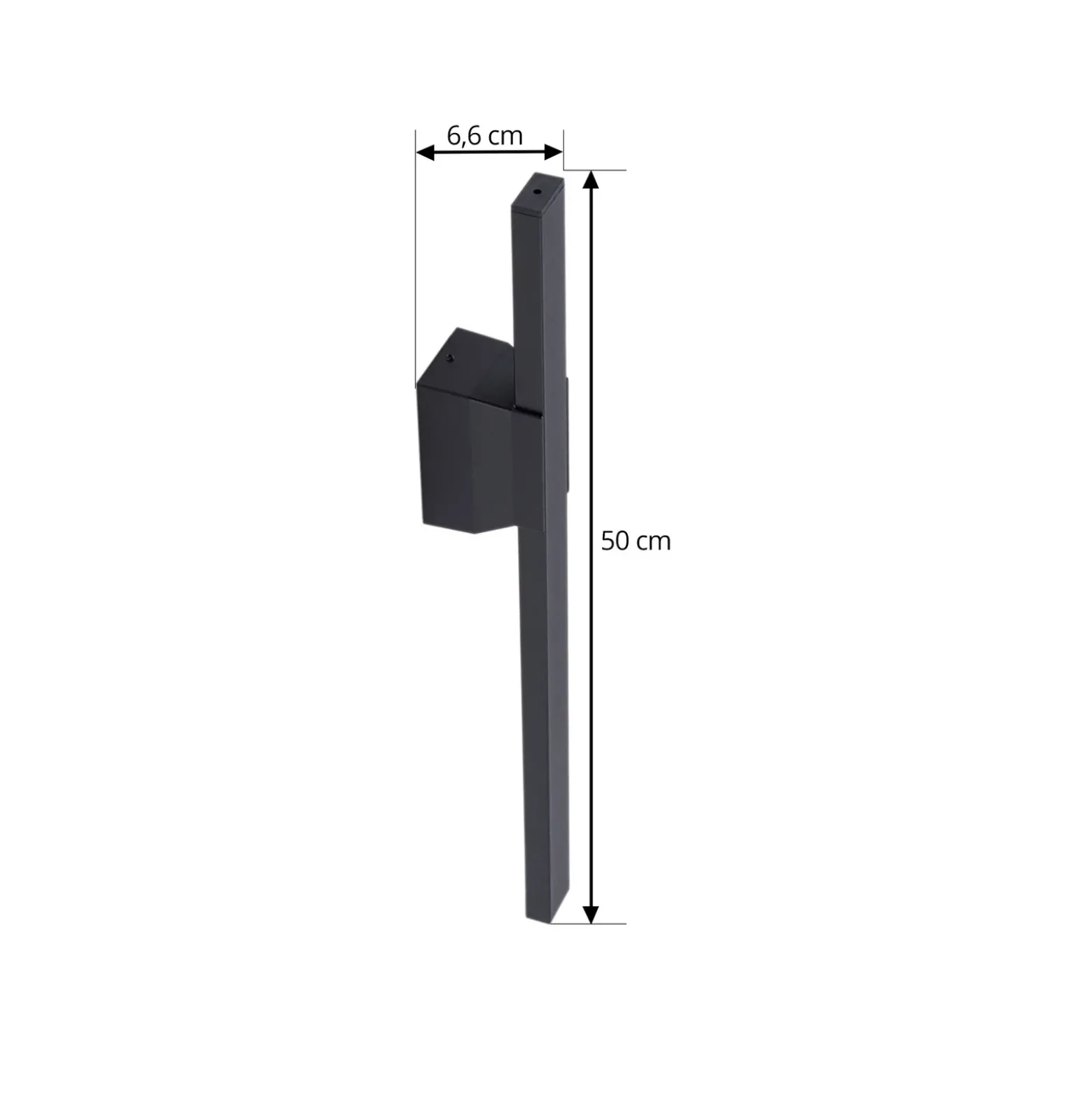 Aplique LED para exterior Sakari de Lindby, negro, aluminio, altura 50 cm