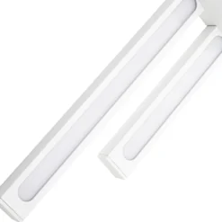Aplique LED para exterior Sakari de Lindby, blanco, aluminio, altura 59 cm