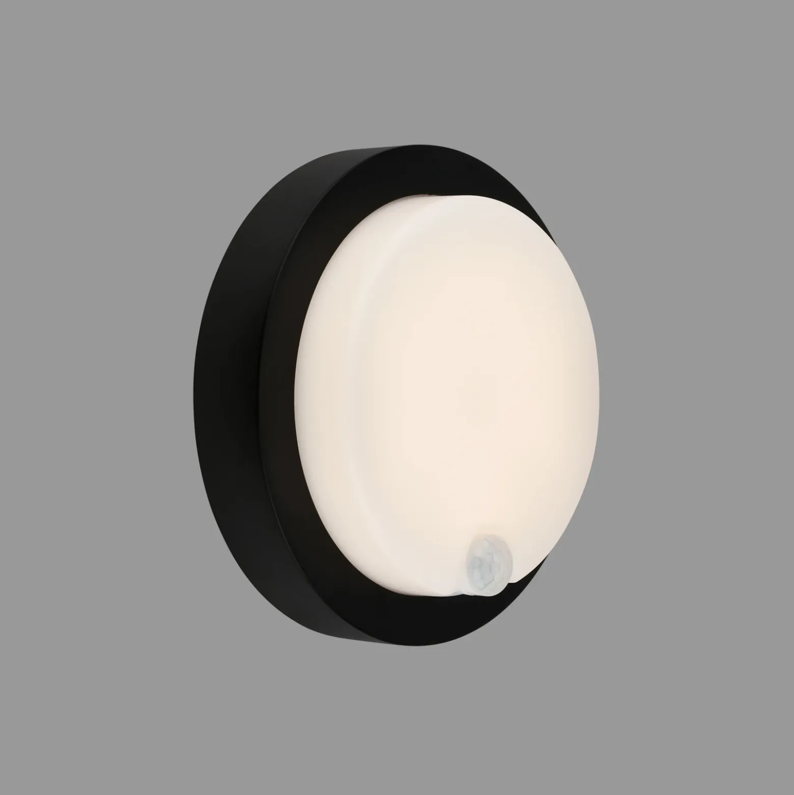 Aplique LED para exterior 3765015, sensor, negro