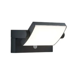 Aplique LED para exterior Sherin de Lindby, antracita, sensor, IP54