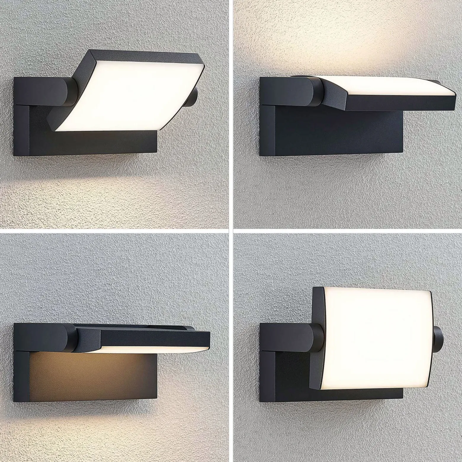 Aplique LED para exterior Sherin de Lindby, set de 2, orientable