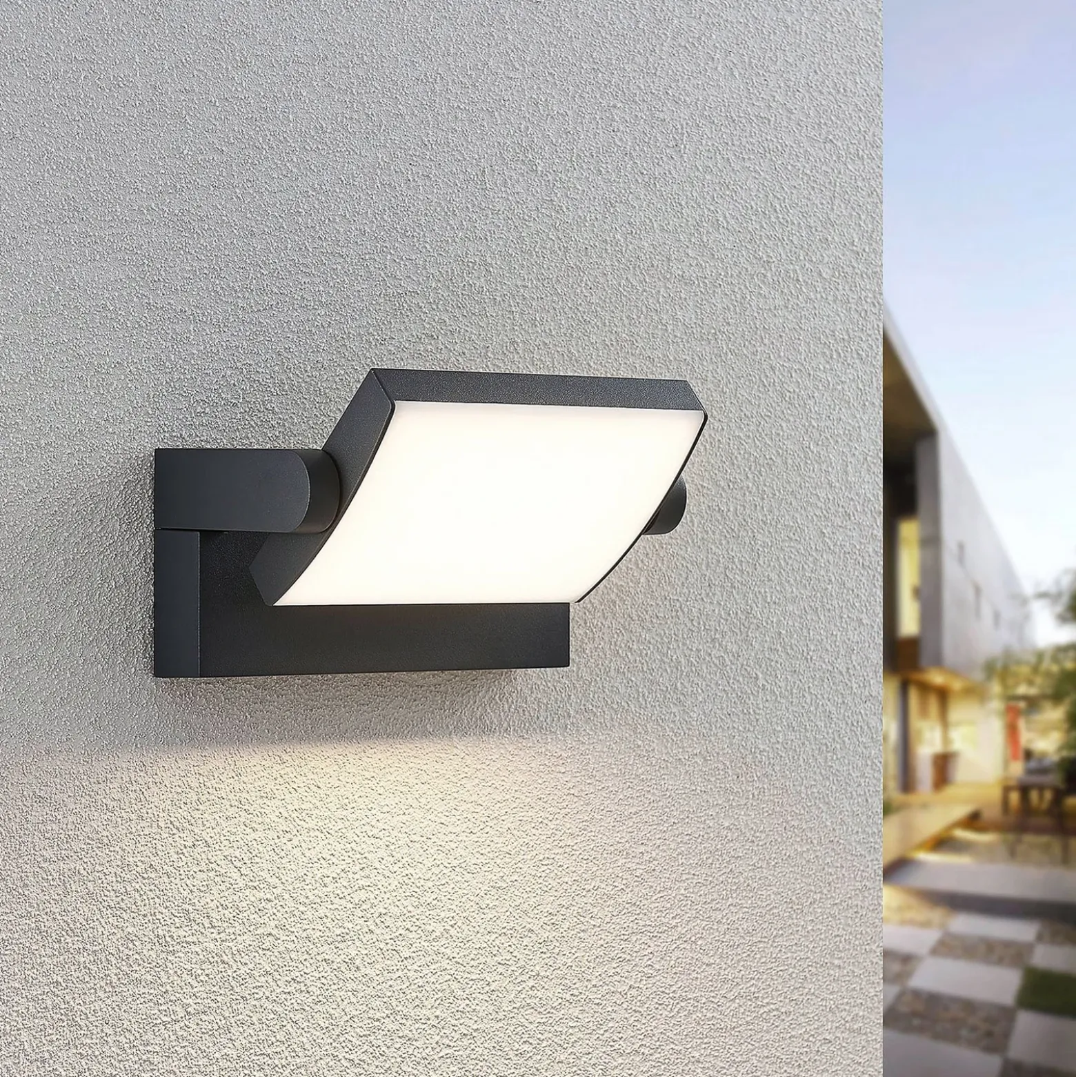 Aplique LED para exterior Sherin de Lindby, set de 2, orientable