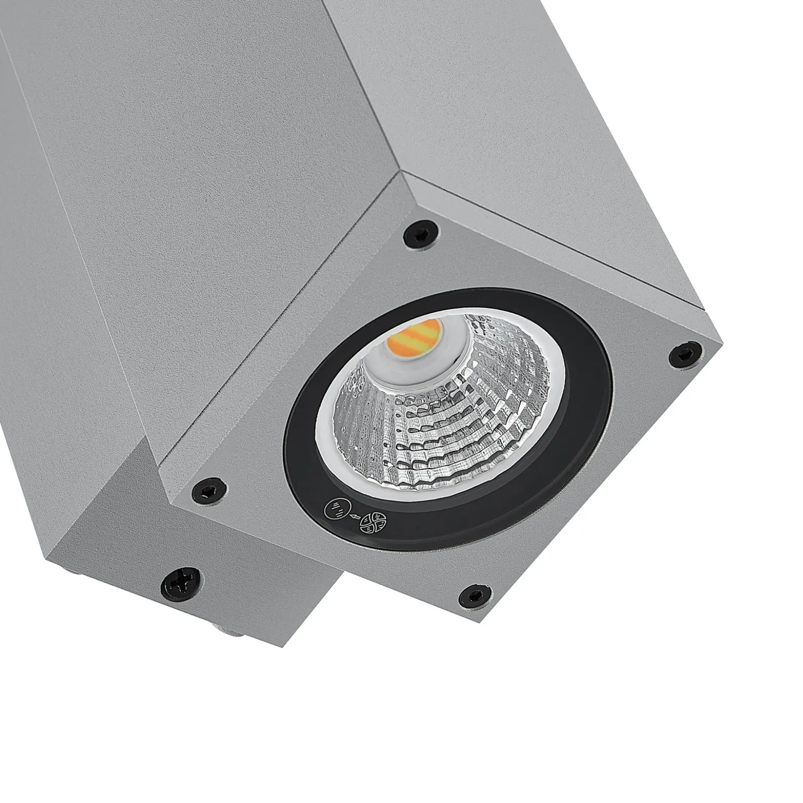 Aplique LED para exterior ShoreLine Pro Square up/down, gris claro