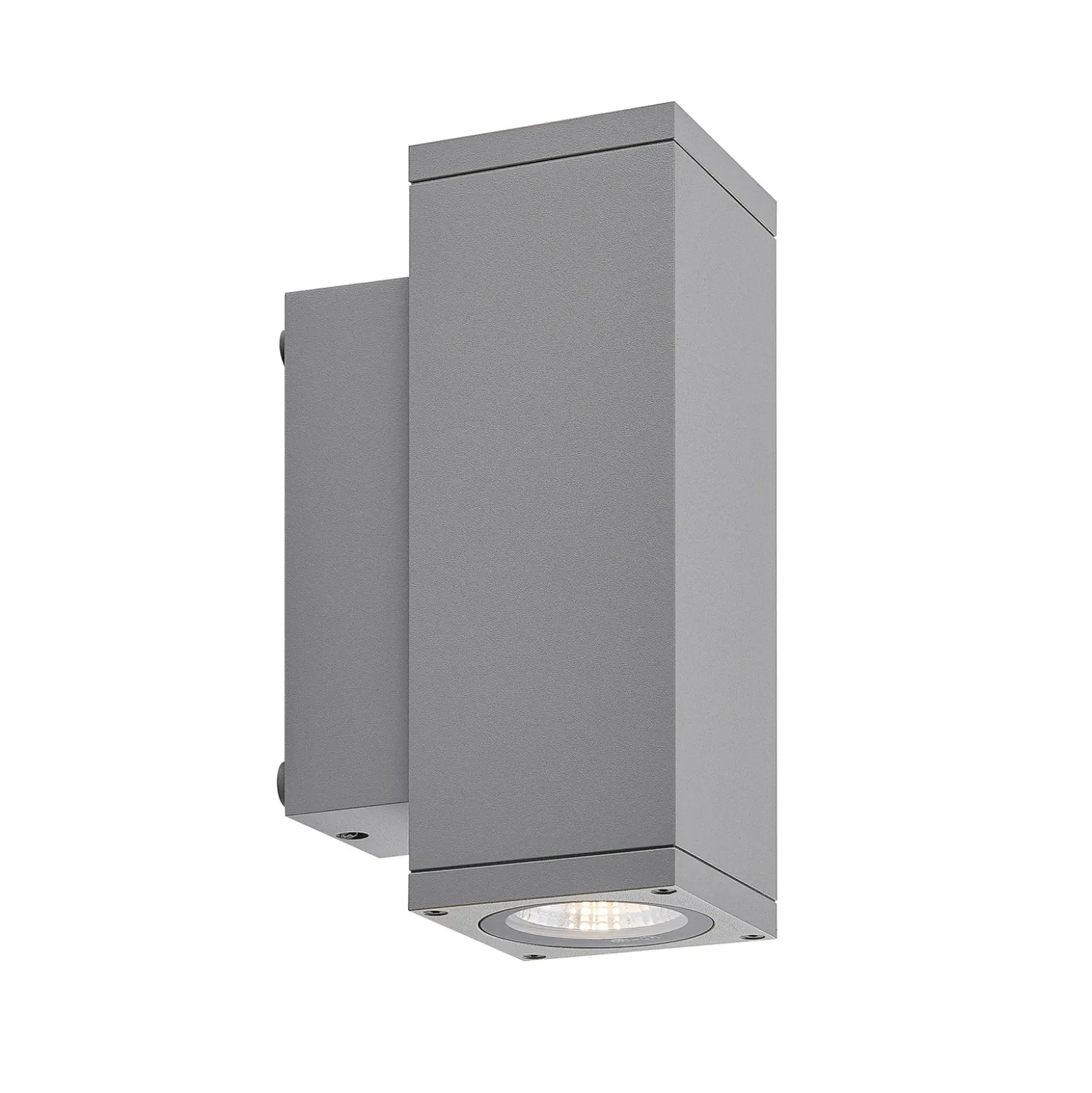 Aplique LED para exterior ShoreLine Pro Square up/down, gris claro