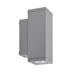 Aplique LED para exterior ShoreLine Pro Square up/down, gris claro