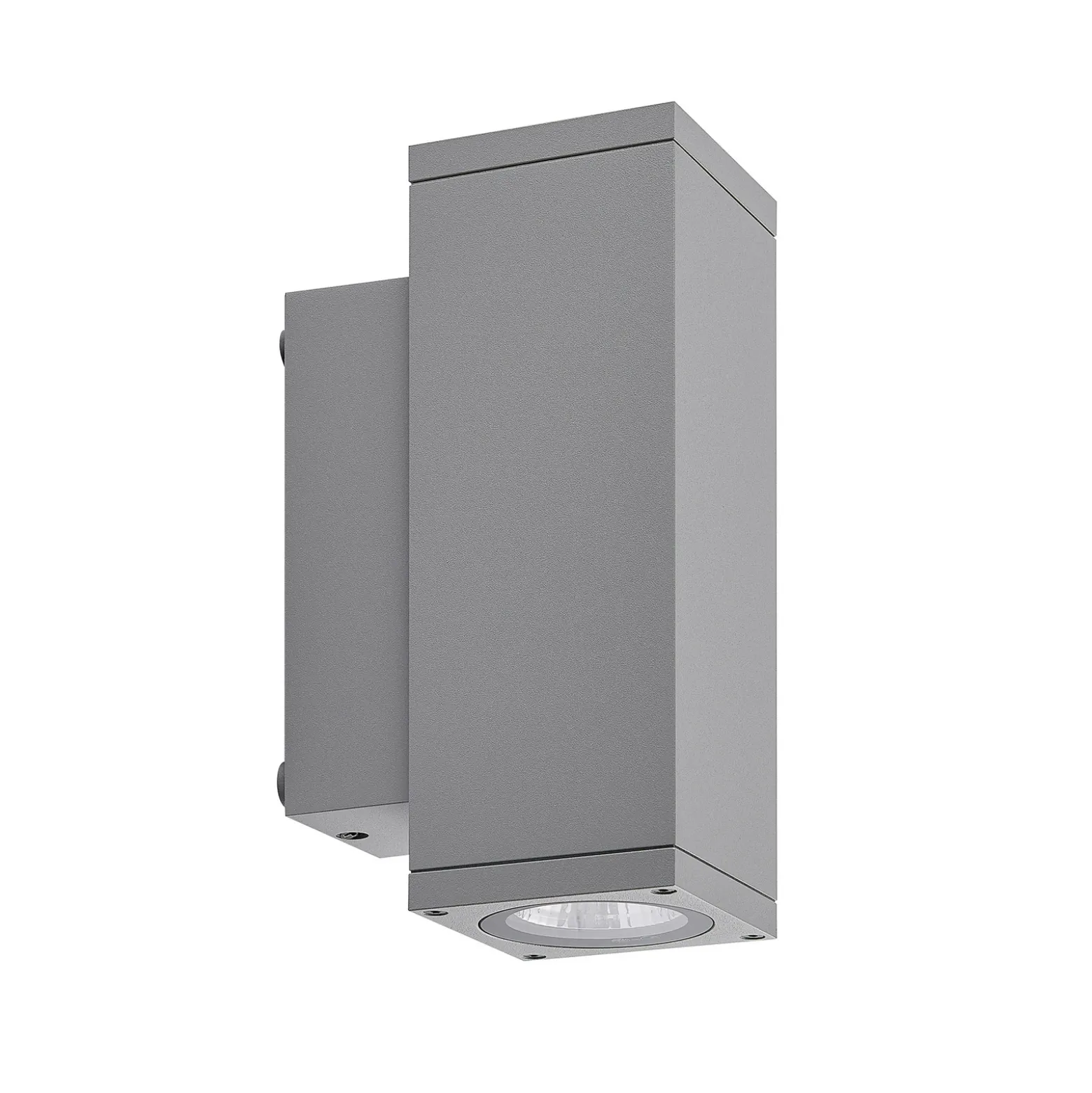 Aplique LED para exterior ShoreLine Pro Square up/down, gris claro