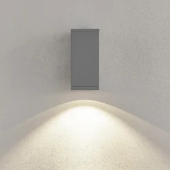 Aplique LED para exterior ShoreLine Pro Square, gris claro, 830/840