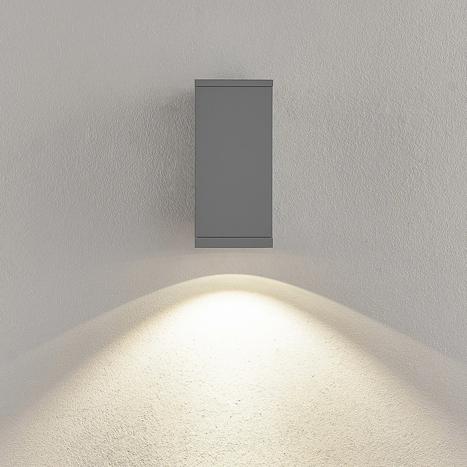 Aplique LED para exterior ShoreLine Pro Square, gris claro, 830/840
