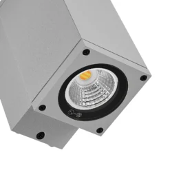 Aplique LED para exterior ShoreLine Pro Square, gris claro, 830/840