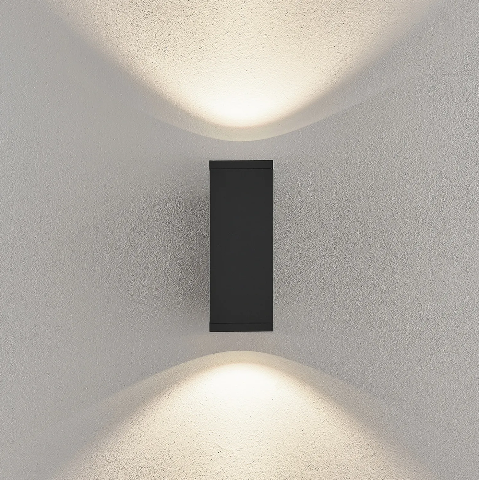 Aplique LED para exterior ShoreLine Pro Square up/down, gris oscuro