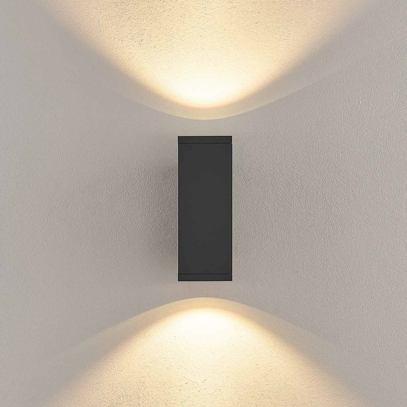 Aplique LED para exterior ShoreLine Pro Square up/down, gris oscuro